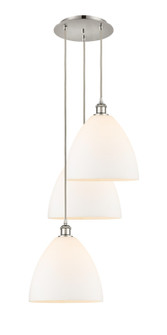 Ballston Three Light Pendant in Polished Nickel (405|113B-3P-PN-GBD-121)
