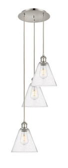 Ballston Three Light Pendant in Polished Nickel (405|113B-3P-PN-GBC-84)