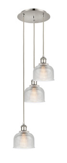 Ballston LED Pendant in Polished Nickel (405|113B-3P-PN-G412)