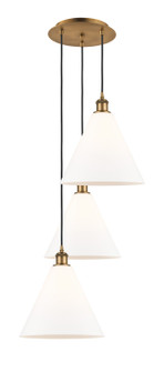 Ballston Three Light Pendant in Brushed Brass (405|113B-3P-BB-GBC-121)