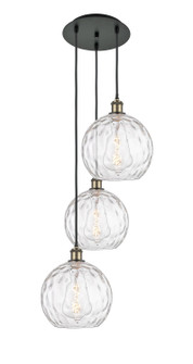 Ballston Three Light Pendant in Black Antique Brass (405|113B-3P-BAB-G1215-10)