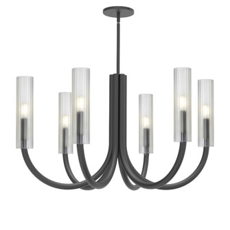 Wand Six Light Chandelier in Matte Black (216|WAN-306C-MB-FR)