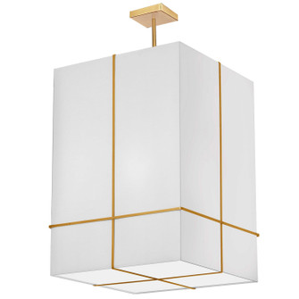 Raquel Four Light Pendant in White (216|RAQ-184P-GLD-WH)