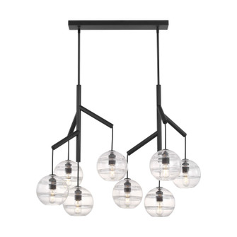 Sedona Eight Light Chandelier in Nightshade Black (182|700SDNMPL2CB)