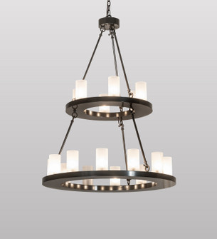 Loxley 18 Light Chandelier in Black Metal (57|267118)