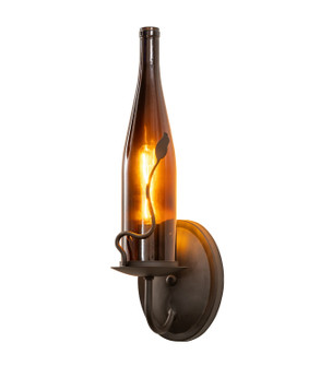 Tuscan Vineyard One Light Wall Sconce in Black Metal (57|267063)