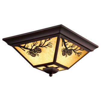 Douglas Three Light Outdoor Flush Mount in Warm Bronze (63|T0665)