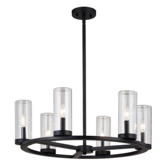 Grantley Six Light Chandelier in Matte Black (63|H0290)