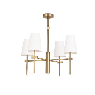 Four Light Chandelier in Natural Brass (400|16-1424)