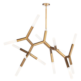 Traveler 13 Light Chandelier in Natural Brass (400|16-1412NB)