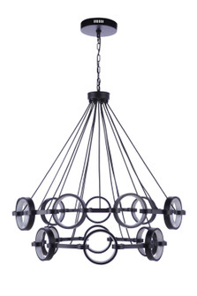 Context LED Chandelier in Flat Black (46|59315-FB-LED)