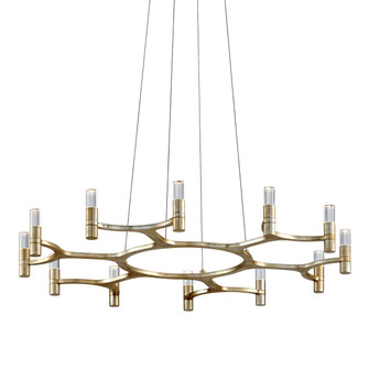 Nexus LED Chandelier in Warm Silver Leaf (68|258-012-WSL)