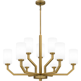 Cavalier Nine Light Chandelier in Aged Brass (10|CVR5034AB)