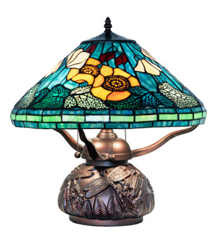 Tiffany Poppy Three Light Table Lamp in Antique,Mahogany Bronze (57|270673)