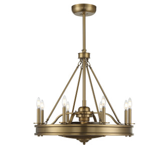 Lyon Eight Light Fan D'lier in Warm Brass (51|39-FD-124-322)