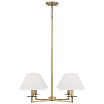 Gilda Four Light Chandelier in Aged Brass (65|452241AD)