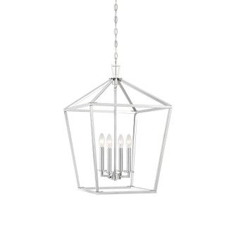 Townsend Four Light Foyer Pendant in Polished Nickel (51|3-321-4-109)