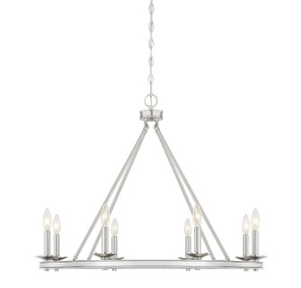 Middleton Eight Light Chandelier in Satin Nickel (51|1-308-8-SN)