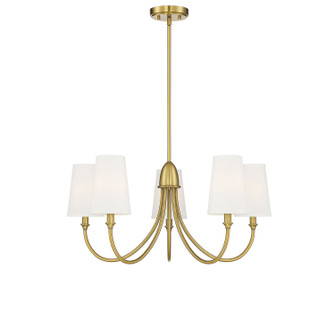 Cameron Five Light Chandelier in Warm Brass (51|1-2540-5-322)