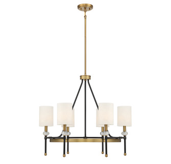 Tivoli Six Light Chandelier in Matte Black with Warm Brass (51|1-1893-6-143)