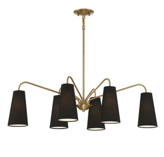 Edgewood Six Light Linear Chandelier in Warm Brass (51|1-1785-6-322)