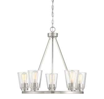 Calhoun Five Light Chandelier in Satin Nickel (51|1-1021-5-SN)