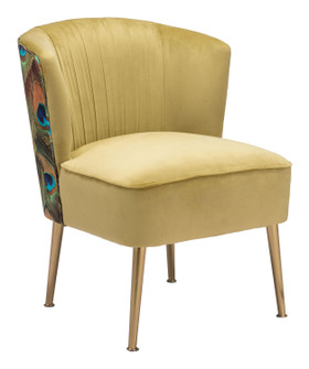 Tabitha Accent Chair in Green, Multicolor, Gold (339|101872)
