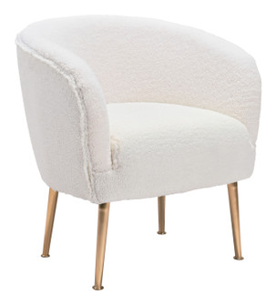 Sherpa Accent Chair in Beige, Gold (339|101868)