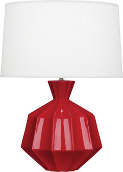 Orion One Light Table Lamp in Ruby Red Glazed Ceramic (165|RR999)