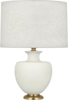 Michael Berman Atlas One Light Table Lamp in Matte Lily Glazed Ceramic w/Modern Brass (165|MLY21)