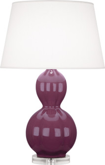 Williamsburg Randolph One Light Table Lamp in Deep Mauve Glazed Ceramic w/Lucite (165|CP997)