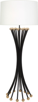 Jonathan Adler Biarritz One Light Floor Lamp in Blackened Metal w/Polished Brass (165|BL476)