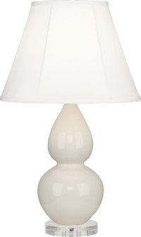 Small Double Gourd One Light Accent Lamp in Bone Glazed Ceramic w/Lucite (165|A776)