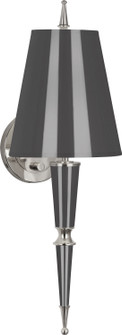 Jonathan Adler Versailles One Light Wall Sconce in Ash Lacquered Paint w/Polished Nickel (165|A603)