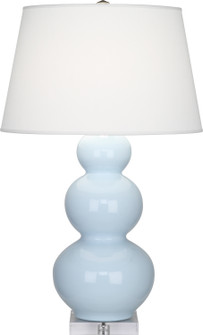Triple Gourd One Light Table Lamp in Baby Blue Glazed Ceramic w/Lucite Base (165|A361X)