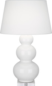 Triple Gourd One Light Table Lamp in Lily Glazed Ceramic w/Lucite Base (165|A351X)