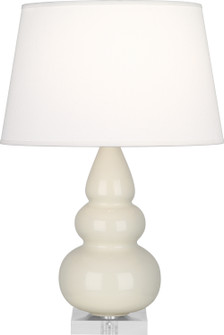 Small Triple Gourd One Light Accent Lamp in Bone Glazed Ceramic w/Lucite Base (165|A294X)