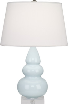 Small Triple Gourd One Light Accent Lamp in Baby Blue Glazed Ceramic w/Lucite Base (165|A291X)