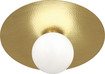 Dal LED Flushmount in Modern Brass w/White Glass Shade (165|9875)