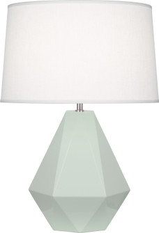 Delta One Light Table Lamp in Celadon Glazed Ceramic w/Polished Nickel (165|947)