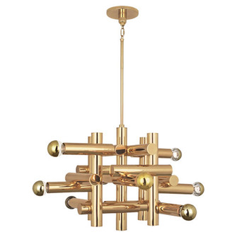 Jonathan Adler Milano Eight Light Chandelier in Polished Brass (165|906)