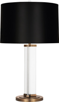 Fineas One Light Table Lamp in Clear Glass and Aged Brass (165|472B)
