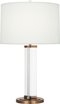 Fineas One Light Table Lamp in Clear Glass and Aged Brass (165|472)