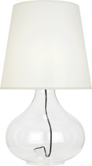 June One Light Table Lamp in Clear Glass Body w/Black Fabric Wrapped Cord (165|459W)