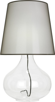 June One Light Table Lamp in Clear Glass Body w/Black Fabric Wrapped Cord (165|459B)