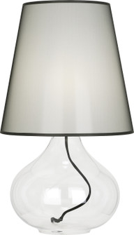 June One Light Table Lamp in Clear Glass Body w/Black Fabric Wrapped Cord (165|458B)
