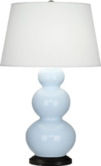 Triple Gourd One Light Table Lamp in Baby Blue Glazed Ceramic w/Deep Patina Bronze (165|341X)