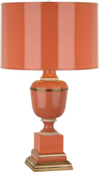 Annika One Light Table Lamp in Tangerine Lacquered Paint w/Natural Brass and Ivory Crackle (165|2600)