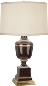 Annika One Light Accent Lamp in Chocolate Lacquered Paint w/Natural Brass and Ivory Crackle (165|2506X)
