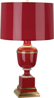 Annika One Light Accent Lamp in Red Lacquered Paint and Natural Brass w/Ivory Crackle (165|2505)